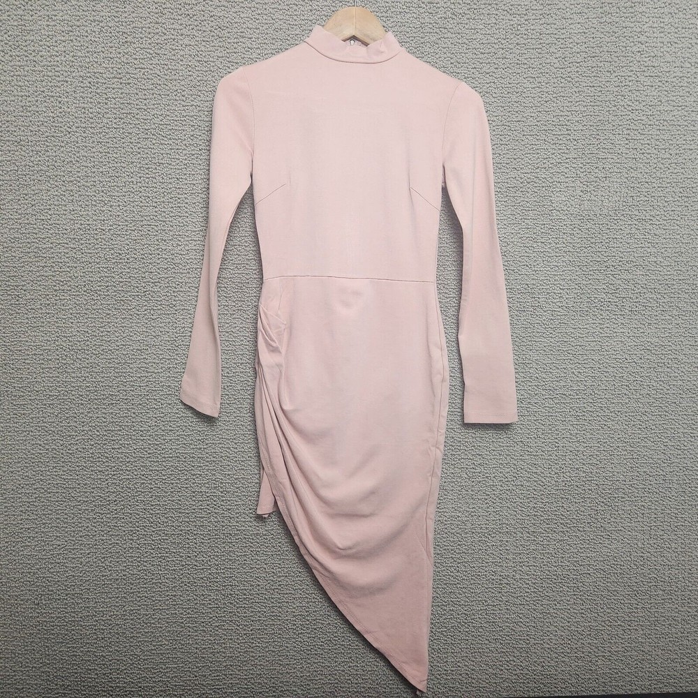 WINDSOR Women's Pink Long Sleeve Bodycon Dress Size S